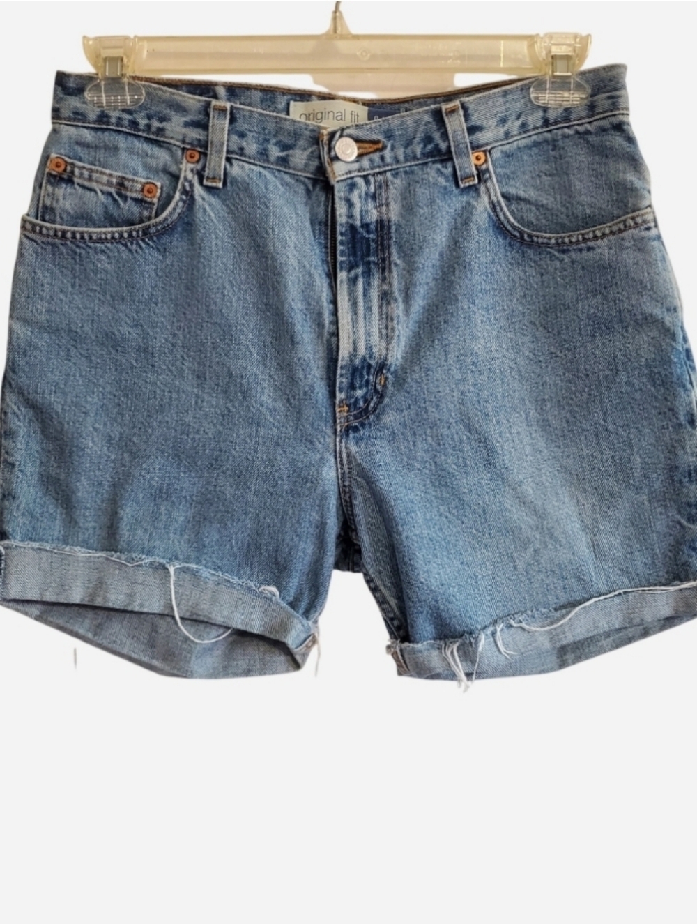 VTG Gap Blue Custom made Cut Off High Waist Shorts Size 12 Indie Sleeze Rodeo